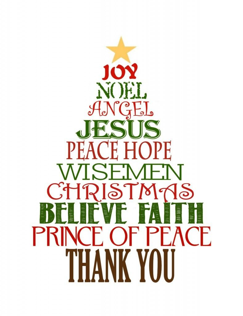 Favorite Christmas Gift: Thank You Cards | Cards - Thank You | Printable Christian Christmas Cards