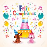 Feliz Cumpleanos   Happy Birthday In Spanish Greeting Card Royalty | Free Printable Happy Birthday Cards In Spanish