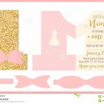 First Birthday Girl Party. Printable Invitation Card For Little | Printable Invitation Card Stock