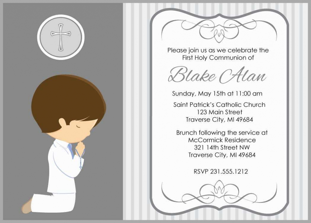 First Communion Greeting Cards Printable Free Printable Templates
