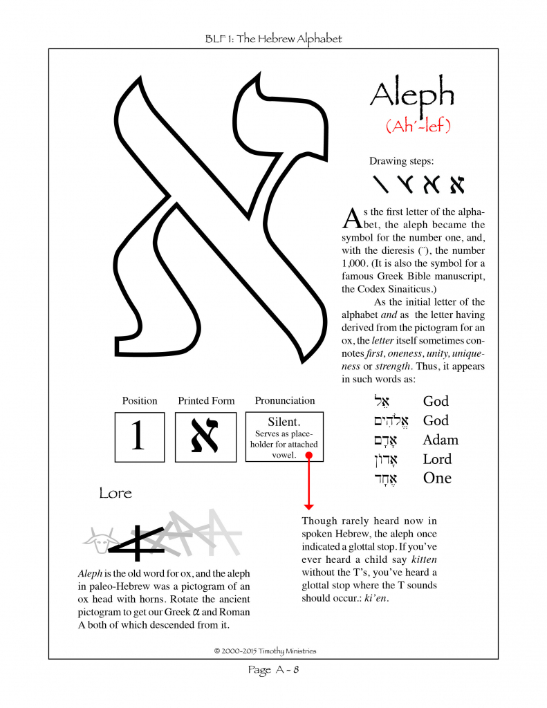 First Letter In The Hebrew Alphabet Of Consonants. | Biblical Hebrew | Printable Aleph Bet Flash Cards