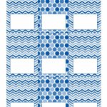 Free Blue And White Printable Tent Cards | Free Printables | Free Printable Food Tent Cards