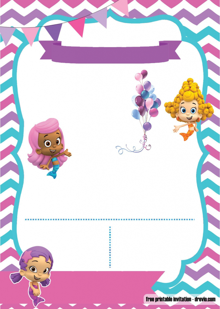 Free Bubble Guppies Invitation | Free Printable Birthday | Bubble Guppies Printable Birthday Cards