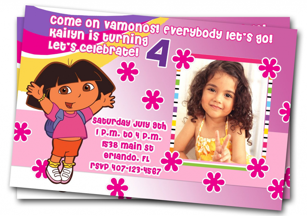 Free Dora Birthday Card Invitations Â€“ Birthday Card Ideas | Diy | Dora Birthday Cards Free Printable