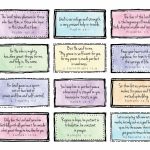 Free Downloadable Scripture Cards. Print On Card Stock And Place On | Free Printable Scripture Cards