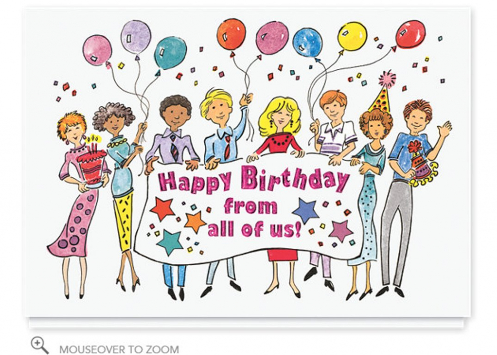 Free Embroidery Designs, Cute Embroidery Designs | Happy Birthday From All Of Us Printable Cards