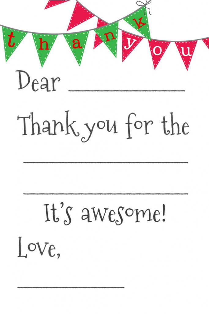 Free Fill-In-The-Blank Thank-You Cards | Printables | Free Thank You | Fill In The Blank Thank You Cards Printable Free