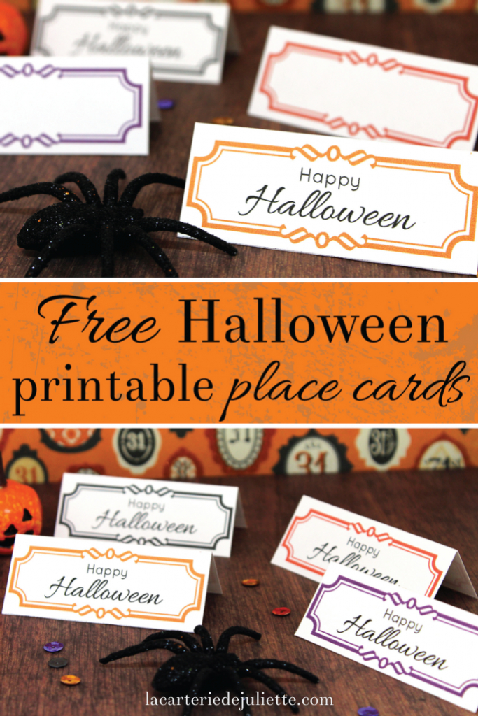 Free Halloween Printable Place Cards! - La Carterie De Juliette | Free Printable Halloween Place Cards