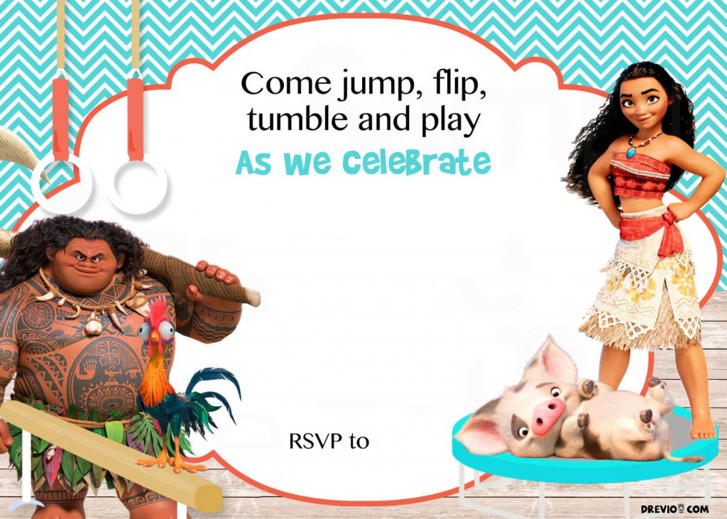 Free Moana Birthday Invitation | Birthday Invitation For Kids | Moana Birthday Card Printable