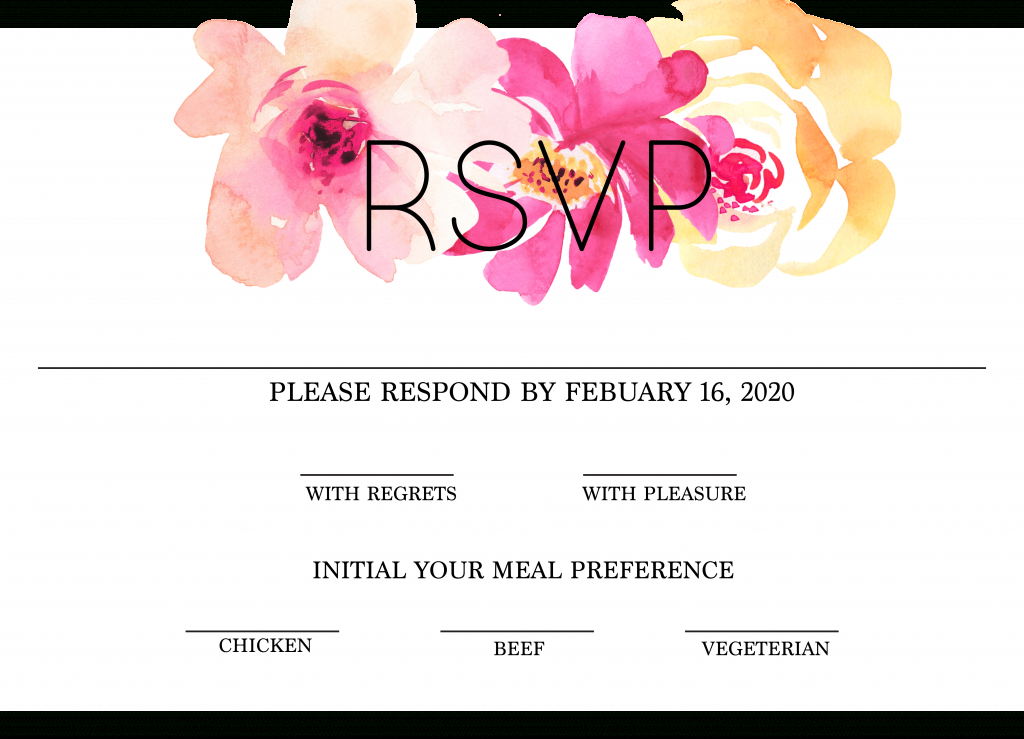 Free Modern Printable Watercolor Wedding Rsvp | Freebies &amp;amp; Free | Free Printable Rsvp Cards