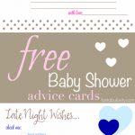 Free Printable Baby Shower Advice & Best Wishes Cards   Fantabulosity | Baby Prediction And Advice Cards Free Printable