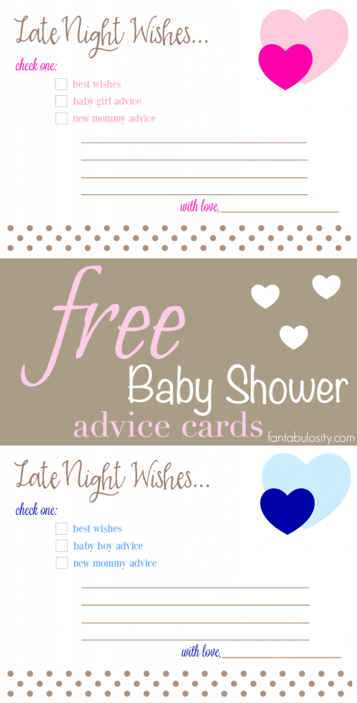 Free Printable Baby Shower Advice &amp;amp; Best Wishes Cards - Fantabulosity | Free Mommy Advice Cards Printable