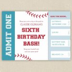 Free Printable Baseball Birthday Party Invitations | Birthday Party | Printable Sports Birthday Cards