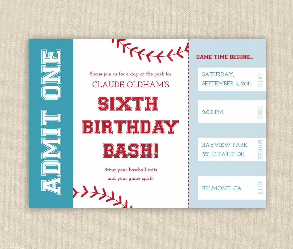 Free Printable Baseball Birthday Party Invitations | Birthday Party | Printable Sports Birthday Cards