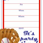 Free Printable Baseball Party Invitation | Party Printables | Printable Sports Birthday Cards