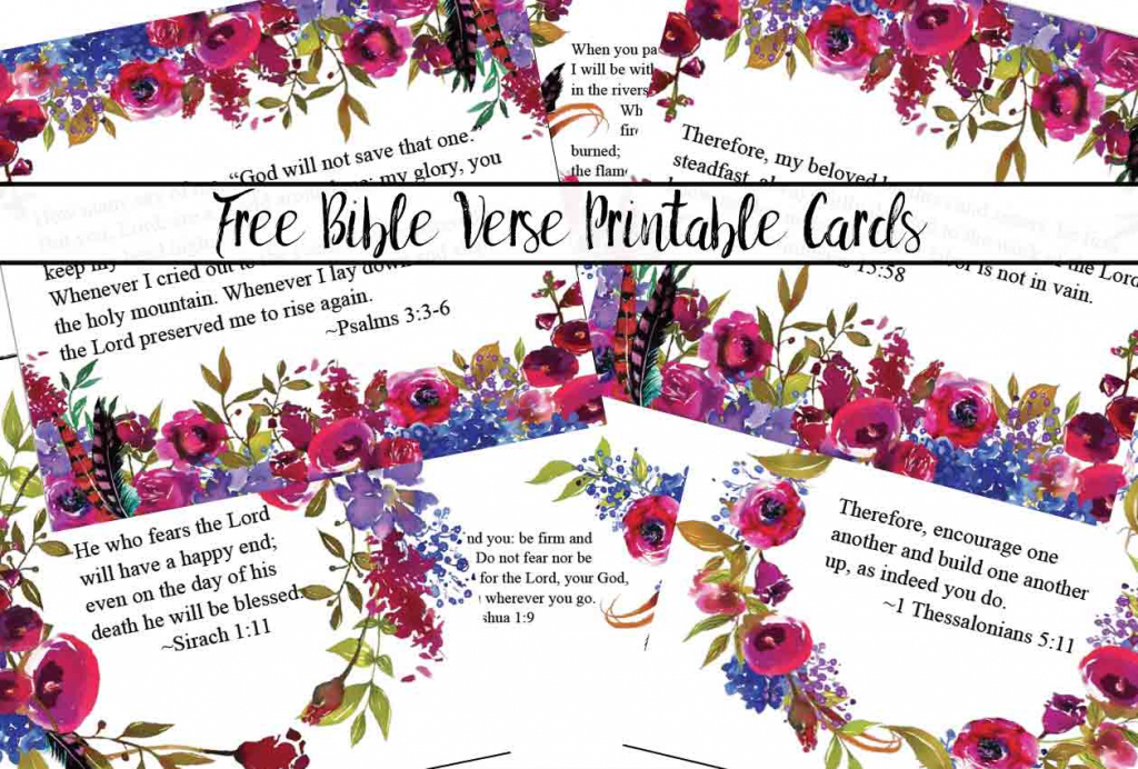 Free Printable Bible Verse Cards For When You Need Encouragement | Scripture Memory Cards Printable