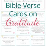 Free Printable Bible Verse Cards On Gratitude | Prayer | Printable | Free Printable Bible Verse Cards