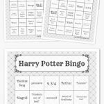 Free Printable Bingo Cards | Harry Potter Party | Harry Potter Bday | Printable Bingo Cards 4 Per Page