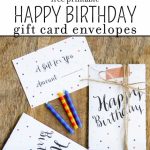 Free Printable Birthday Gift Card Envelopes   Yellow Bliss Road | Gift Card Printable Envelope