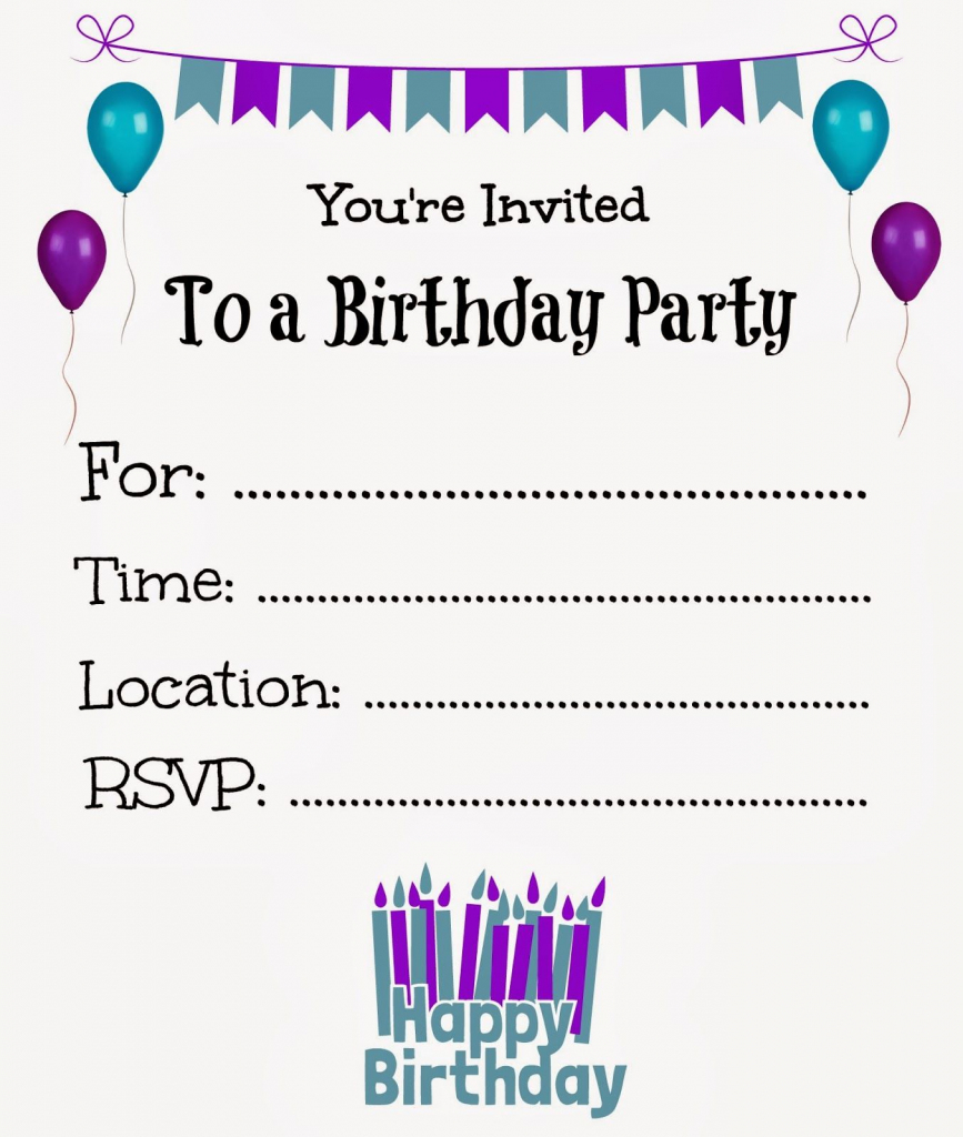 Free Printable Birthday Invitations For Kids #freeprintables | Free Printable Birthday Invitation Cards Templates