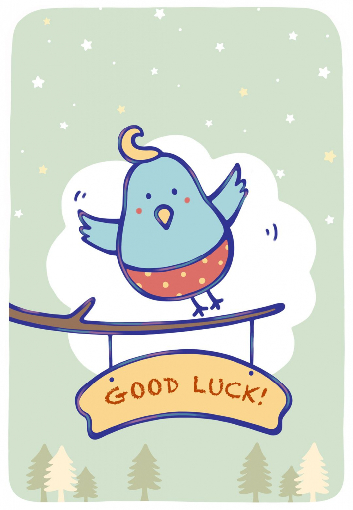 Free Printable Bluebird Of Happiness Greeting Cardlittlestar | Good Luck Greeting Cards Printable