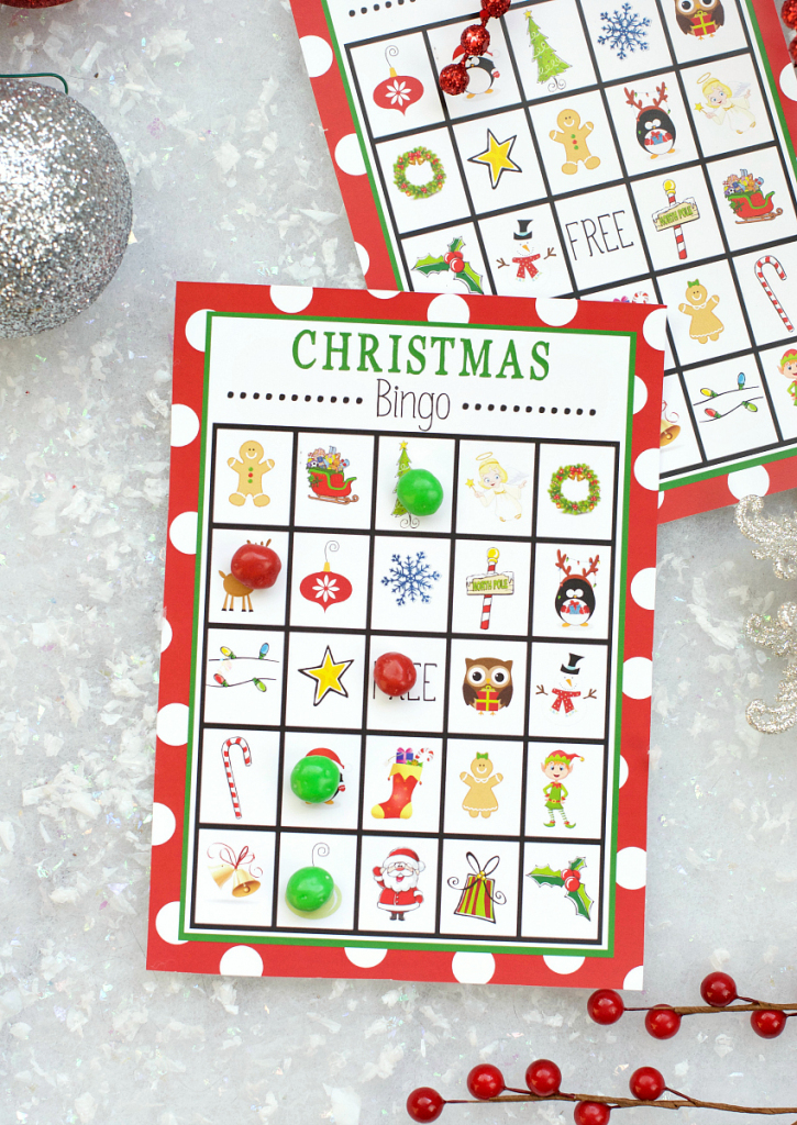 Free Printable Christmas Bingo Game – Fun-Squared | Kid Christmas Bingo Card Printables