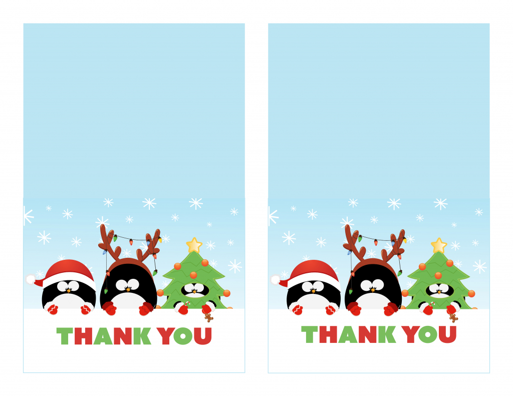 Free Printable Christmas Thank You Cards - Printable Cards | Free Printable Xmas Cards