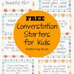 Free Printable; Conversation Starters For Kids | Lunchtime Laughs | Printable Conversation Cards For Adults