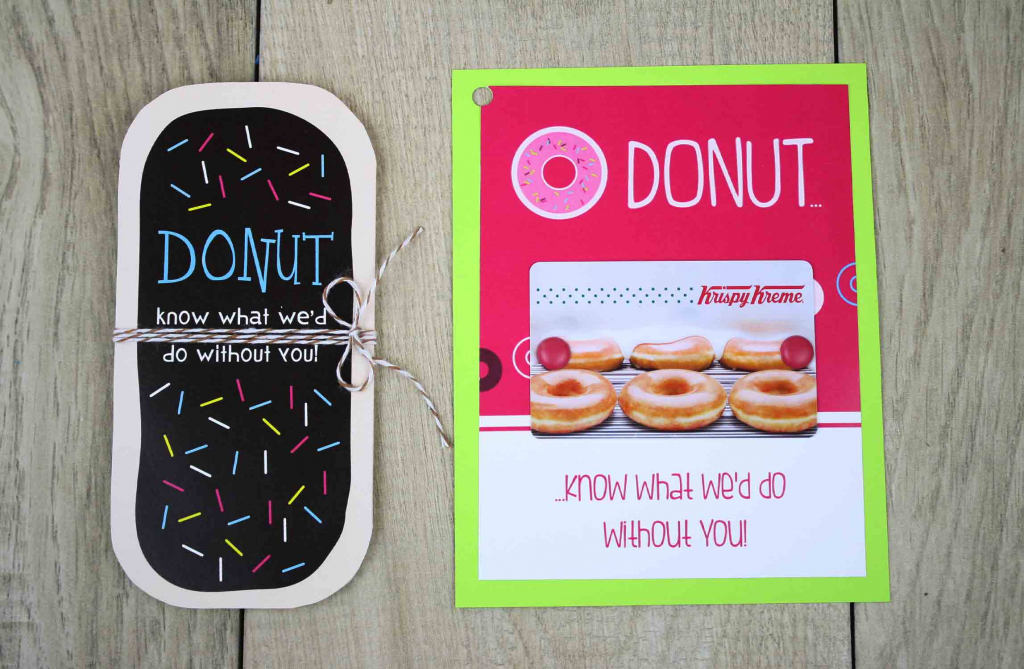 Free Printable} Donut Cut-Out Gift Card Holder | Gcg | Printable Gift Card Holder Birthday