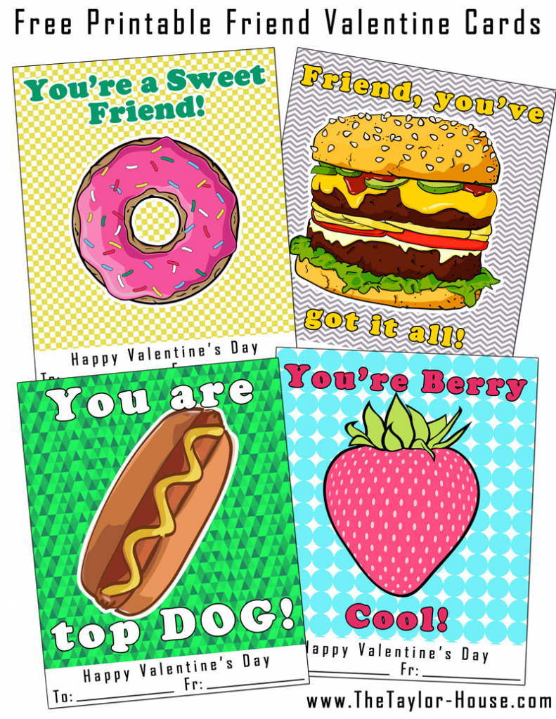 Free Printable Friend Valentine Cards | The Taylor House | Printable Friendship Cards Friends