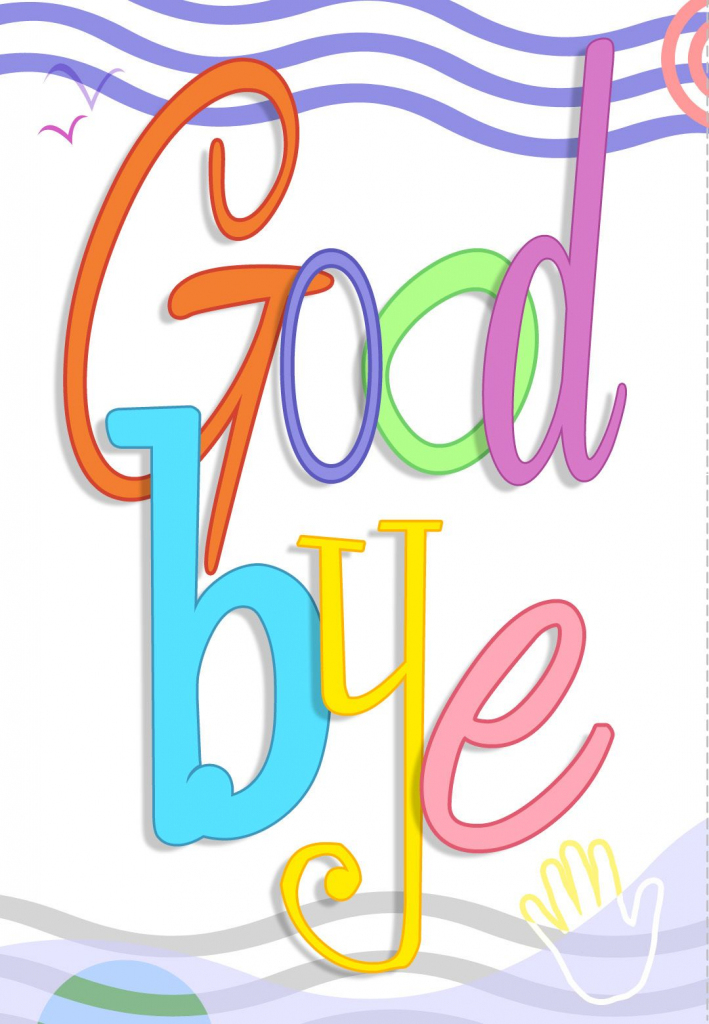 Free Printable Good Bye Greeting Card | Good Ideas | Goodbye Cards | Free Printable Good Luck Cards