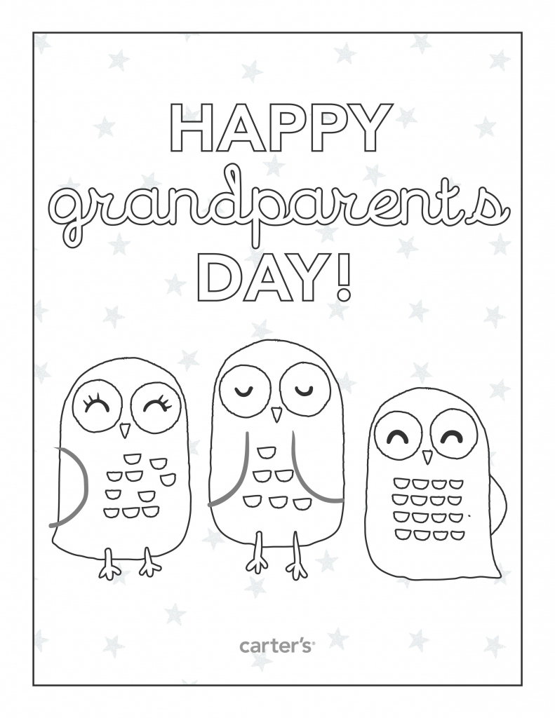 Free Printable Grandparents Day Coloring Pages From Carter&amp;#039;s | Grandparents Day Cards Printable