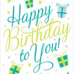 Free Printable Happy Birthday To You Greeting Card #birthday | Happy Birthday Free Cards Printable