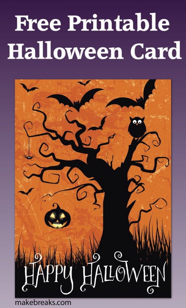 Free Printable Happy Halloween Card Or Party Invitation | Halloween | Free Printable Halloween Cards