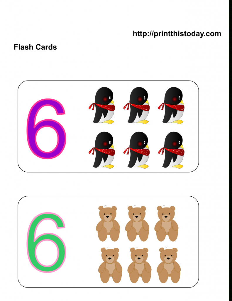 Kindergarten Math Flash Cards Printable