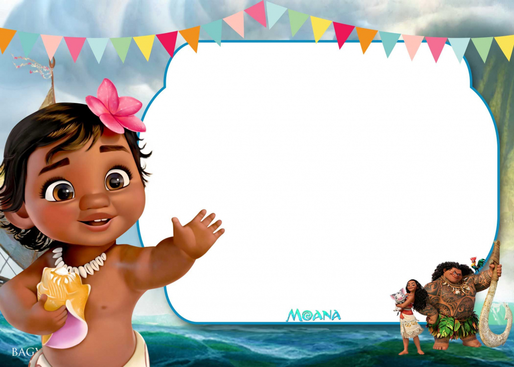 Free Printable Little Moana Birthday And Baby Shower | Moana | Moana Birthday Card Printable