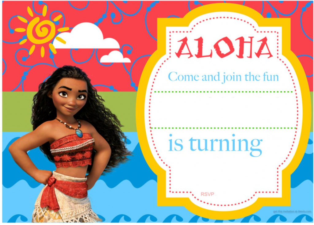 Free Printable Moana Birthday Invitation And Party | Free | Moana Birthday Card Printable