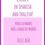 Free Printable Mother's Day Cards In Spanish And English | Mother's | Free Spanish Mothers Day Cards Printable