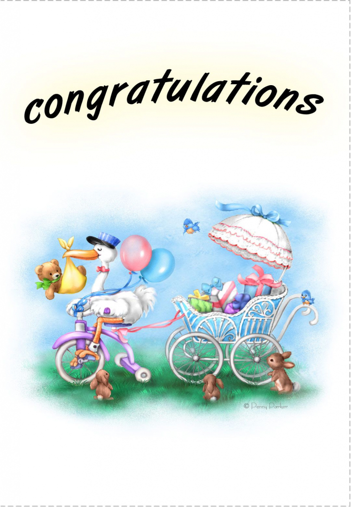 Free Printable New Baby Congratulations Greeting Card | Cards -Baby | Congratulations On Your Baby Girl Free Printable Cards