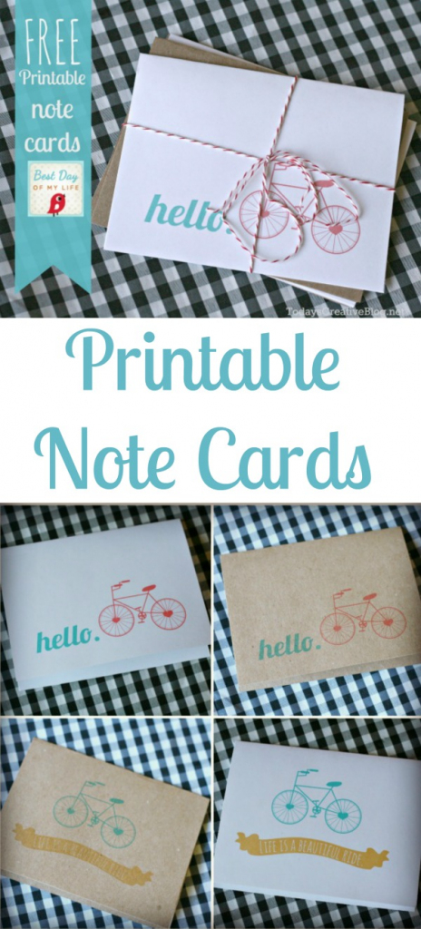 Free Printable Note Cards | Today&amp;#039;s Creative Life | Free Printable Note Cards