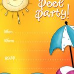 Free Printable Party Invitations: Summer Pool Party Invites | Free Printable Pool Party Invitation Cards