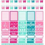 Free Printable Planner Stickers   Coffee. Print These Planner | Free Printable Card Stock Paper