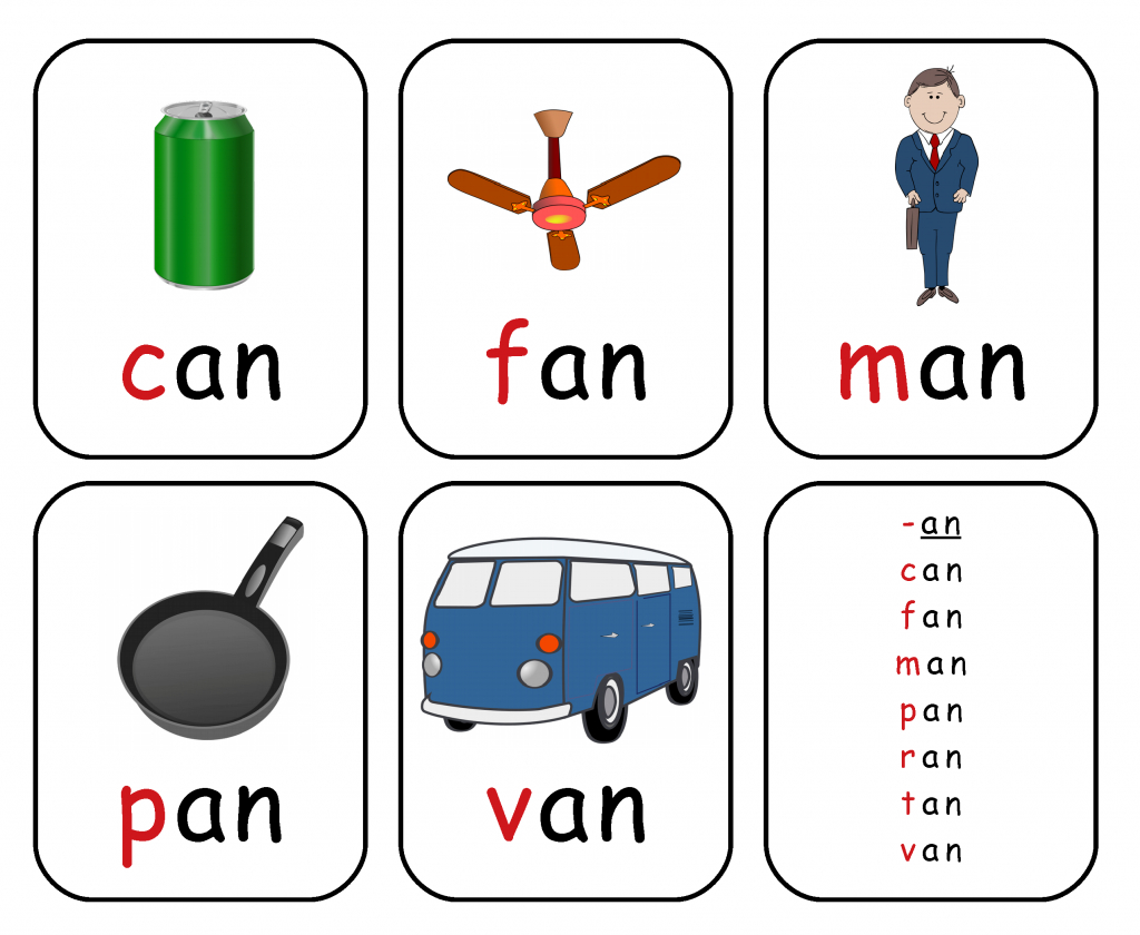 Printable Rhyming Flash Cards