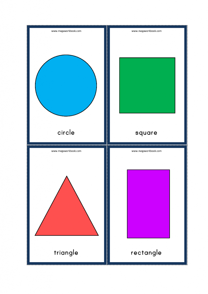 Free Printable Shapes Flashcards For Preschoolers And Kindergarten | Printable Shapes Flash Cards