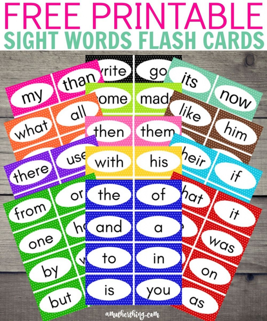 Free Printable Sight Word Flash Cards | Sight Word Activities For | Kindergarten Sight Words Flash Cards Printable