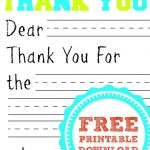 Free Printable Thank You Card | Kids Thank You Note Templates | Free Printable Thank You Cards For Soldiers