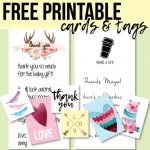 Free Printable Thank You Cards And Tags For Favors And Gifts! | Cute Printable Thank You Cards