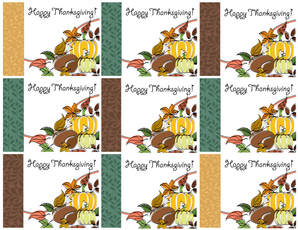 Free Printable Thanksgiving Place Cards -- Also Great For Cupcake | Free Printable Halloween Place Cards