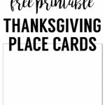 Free Printable Thanksgiving Place Cards | Thanksgiving | Pinterest | Free Printable Thanksgiving Place Cards To Color