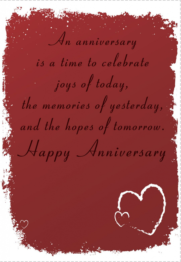 Free Printable &amp;#039;time To Celebrate&amp;#039; Anniversary Greeting Card | Anniversary Cards Printable For Parents